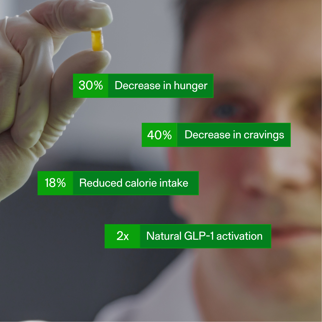 Calorie Control Supplement 6X Natural GLP-1 Activator, Official & Patented Amarasate Formula, Plant Based Dietary GLP1 Supplement, Manages Appetite, Hunger & Cravings, 1 Month Average Supply, 90 Count