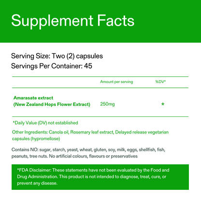 Calorie Control Supplement 6X Natural GLP-1 Activator, Official & Patented Amarasate Formula, Plant Based Dietary GLP1 Supplement, Manages Appetite, Hunger & Cravings, 1 Month Average Supply, 90 Count